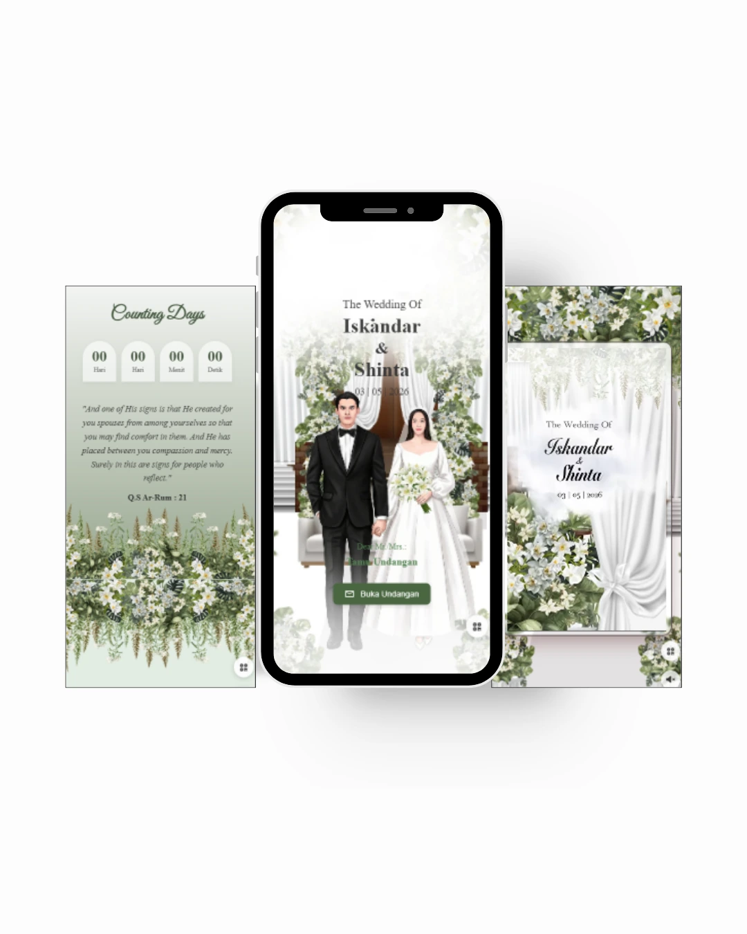 Desain Undangan Digital Pernikahan Shinta